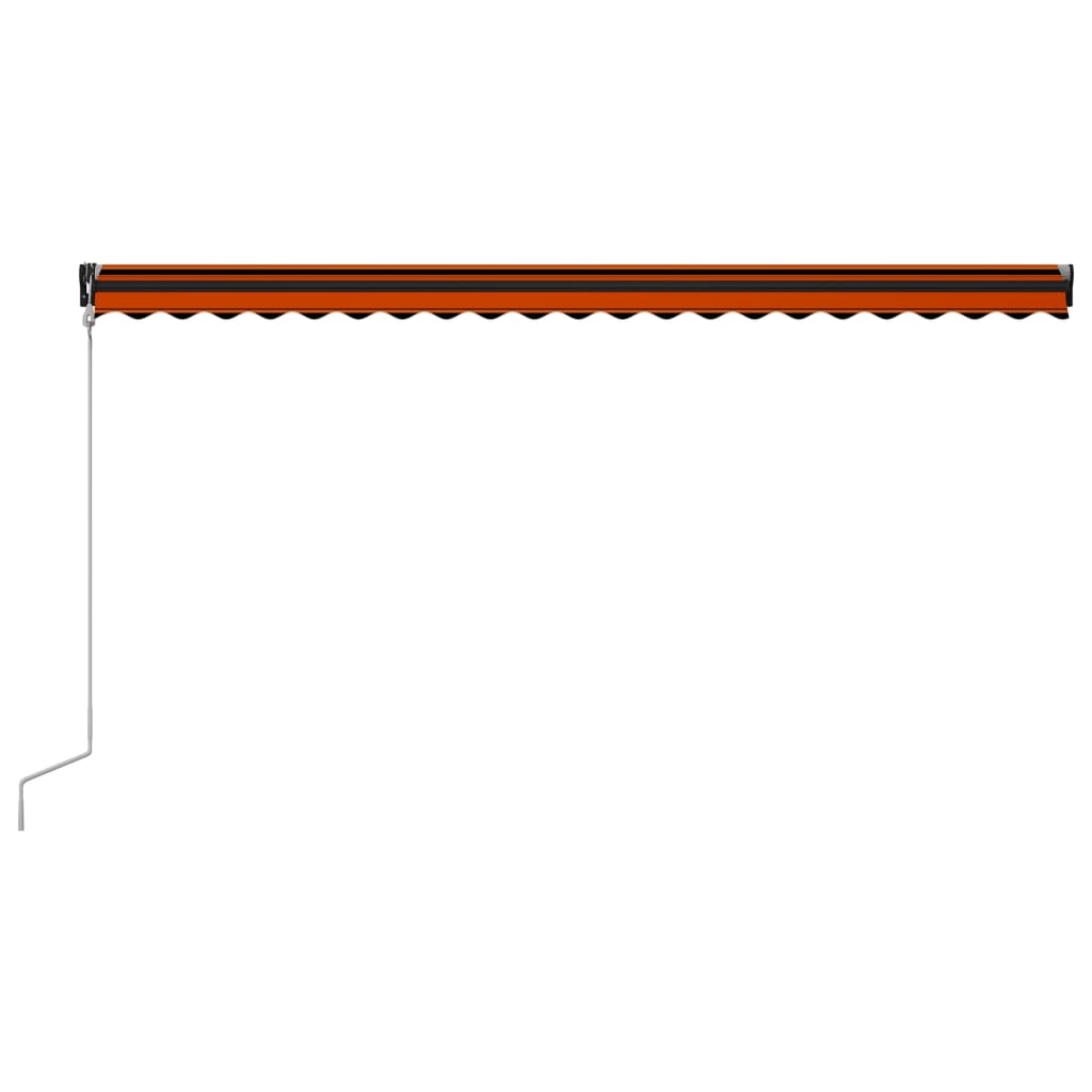 Toldo retráctil automático naranja y marrón 500x300 cm vidaXL