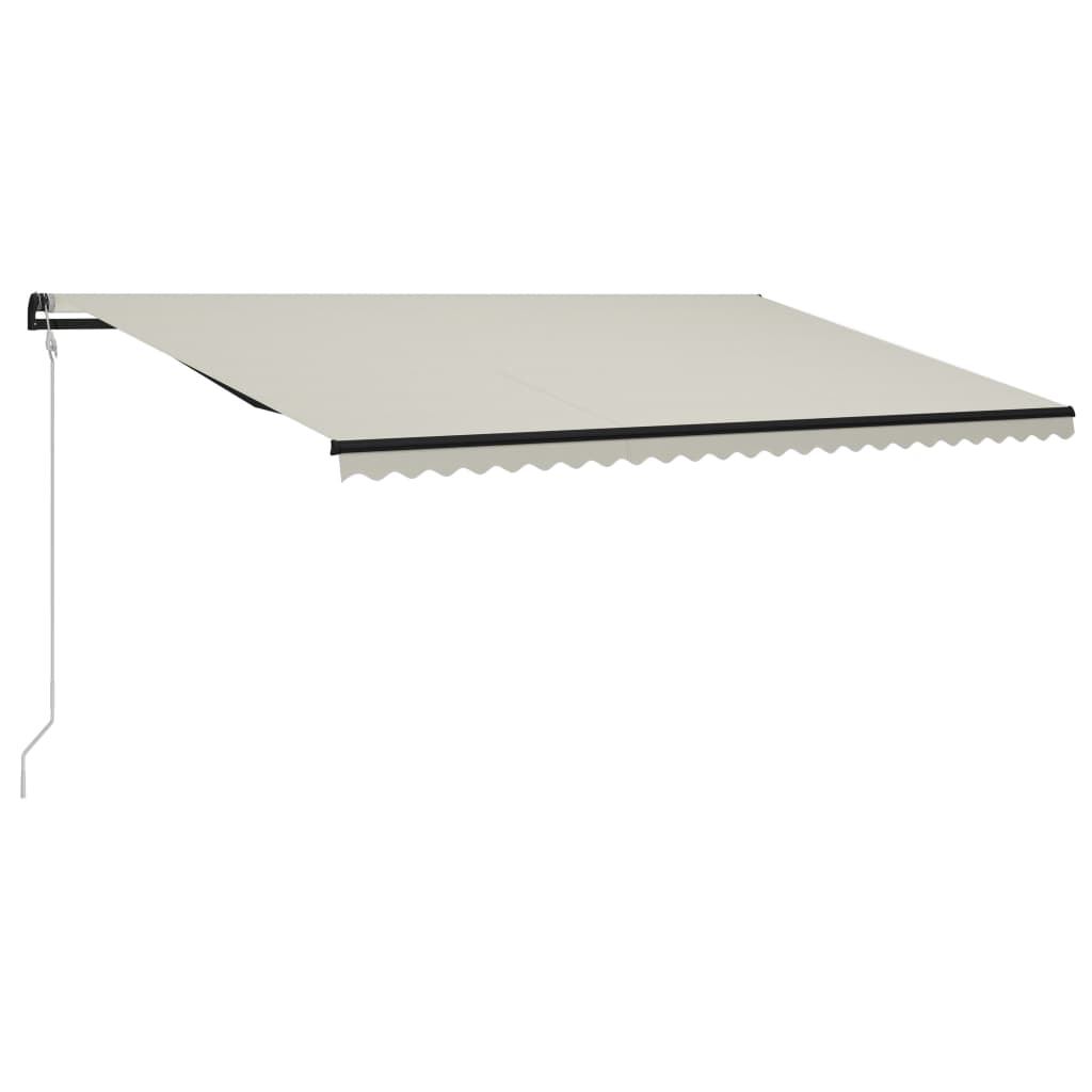 Toldo retráctil automático color crema 600x300 cm vidaXL