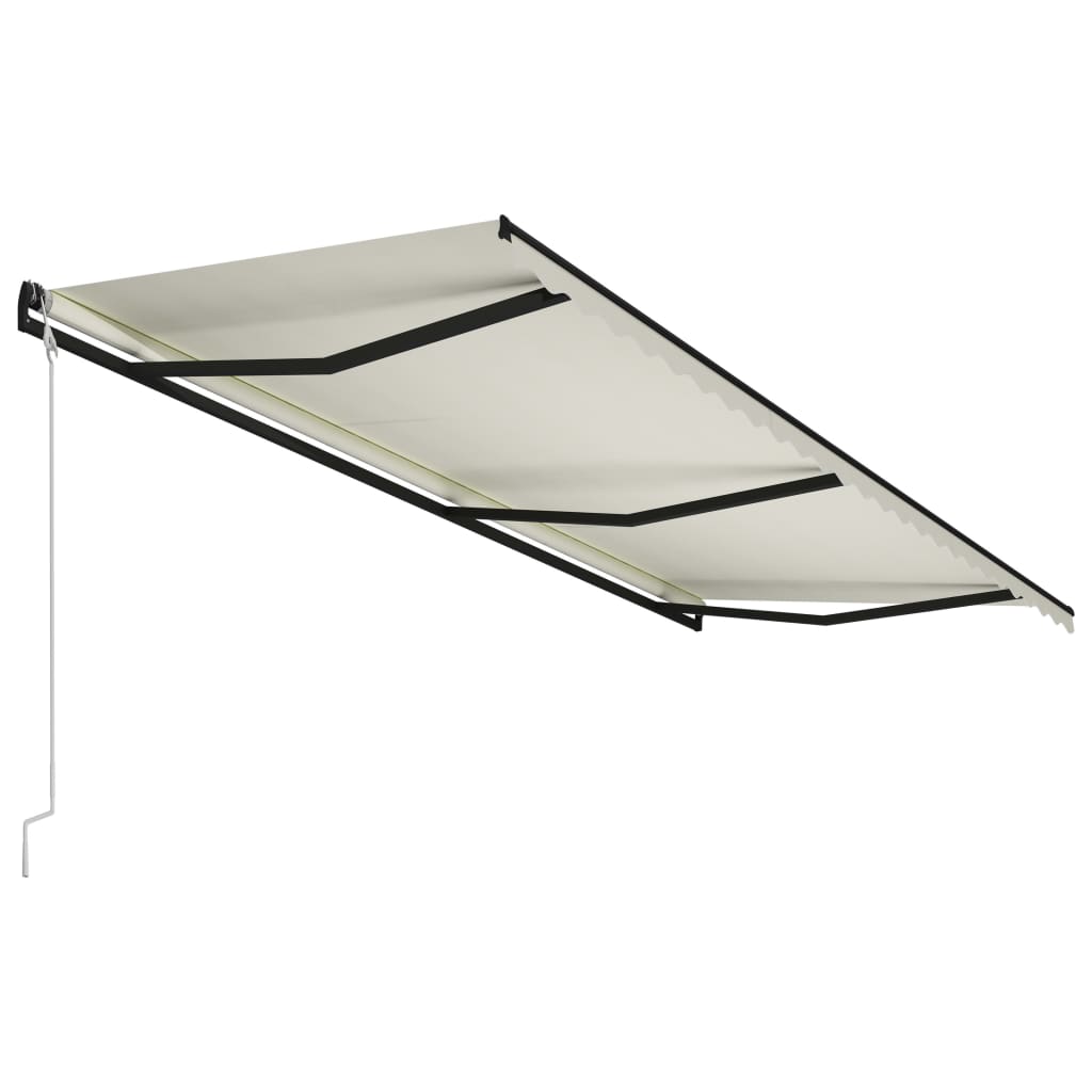 Toldo retráctil automático color crema 600x300 cm vidaXL