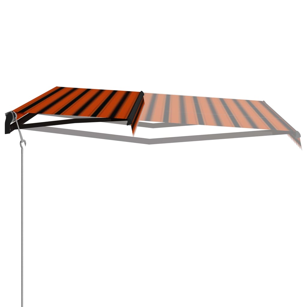 Toldo automático retráctil naranja y marrón 600x300 cm vidaXL