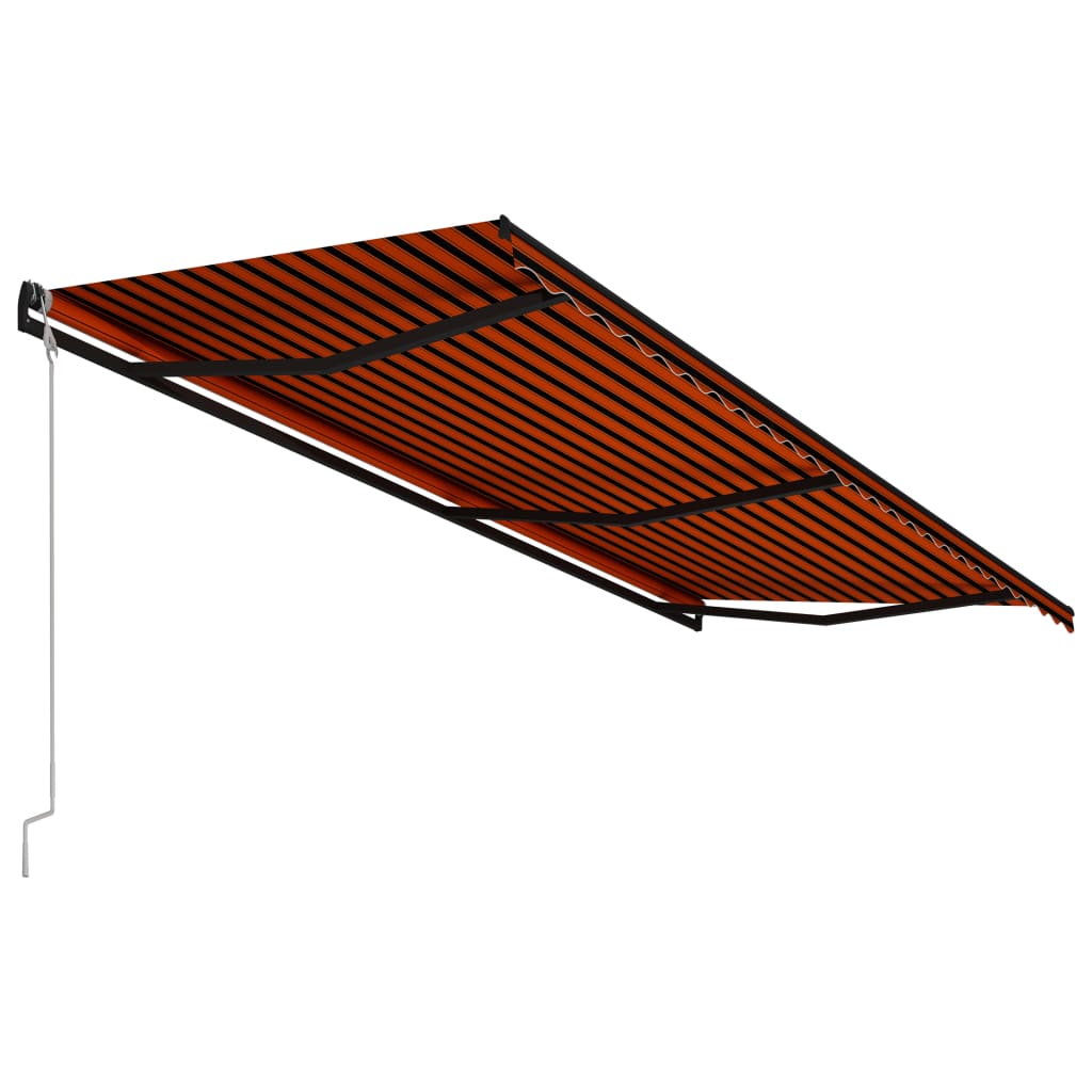 Toldo automático retráctil naranja y marrón 600x300 cm vidaXL