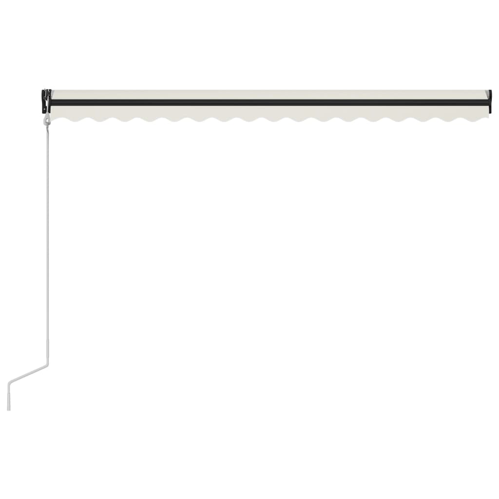 Toldo retráctil sensor de viento y LED color crema 400x300 cm vidaXL