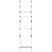 Sistema armadio telescopico con barre e ripiano in alluminio v1727 - Vetonek