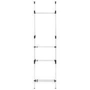 Sistema di armadi telescopici con barre e ripiano in alluminio - Vetonek