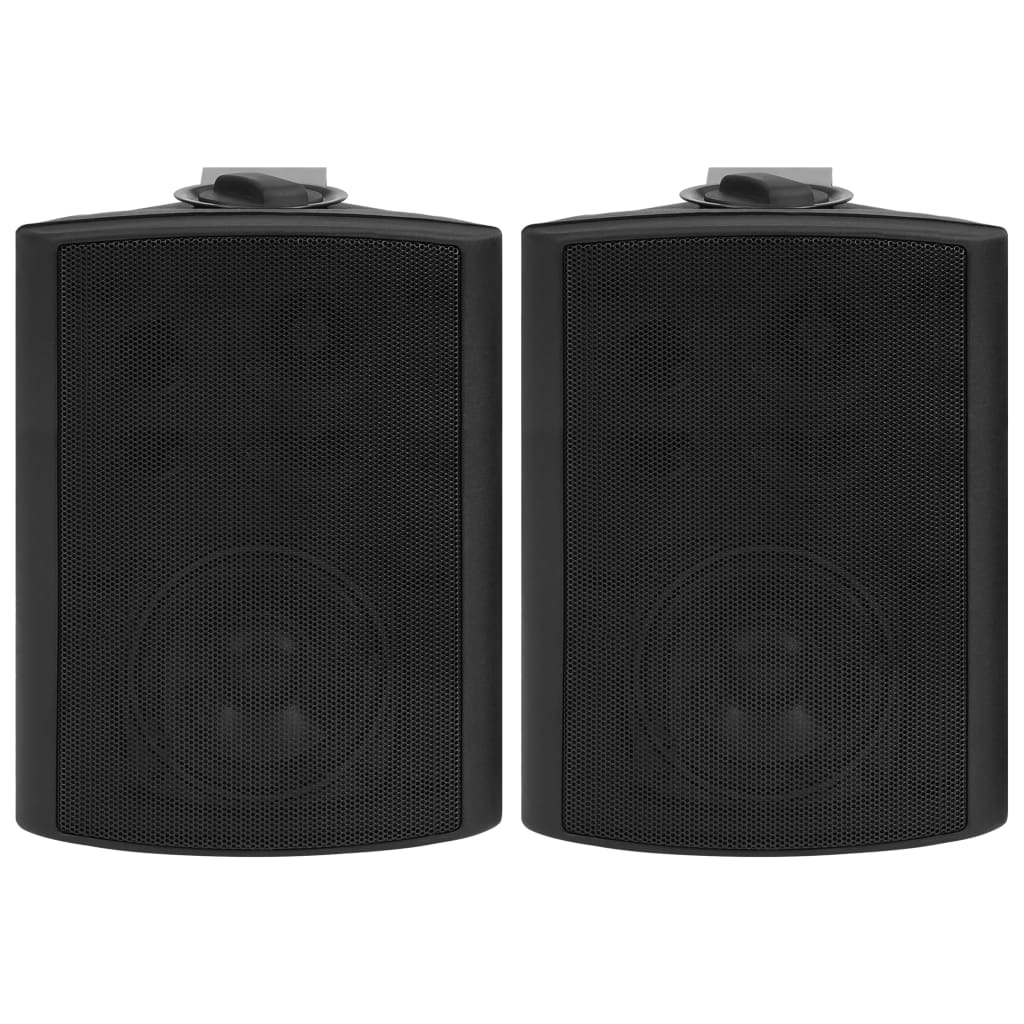 Altavoces estéreo de pared 2 uds negro interior exterior 100 W