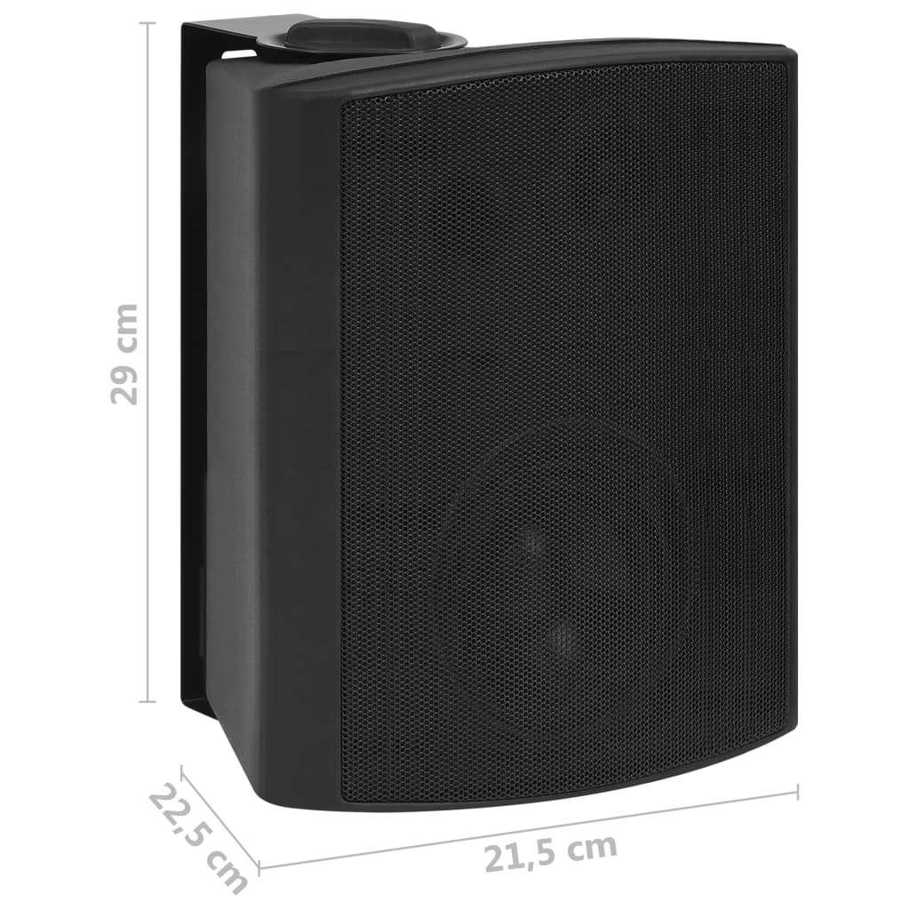 Altavoces estéreo de pared 2 uds negro interior exterior 120 W