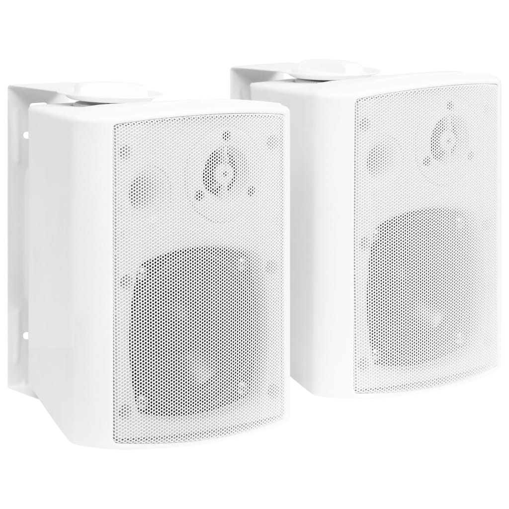 Vetonek Altavoces estéreo de pared 2 uds blanco interior exterior 80 W