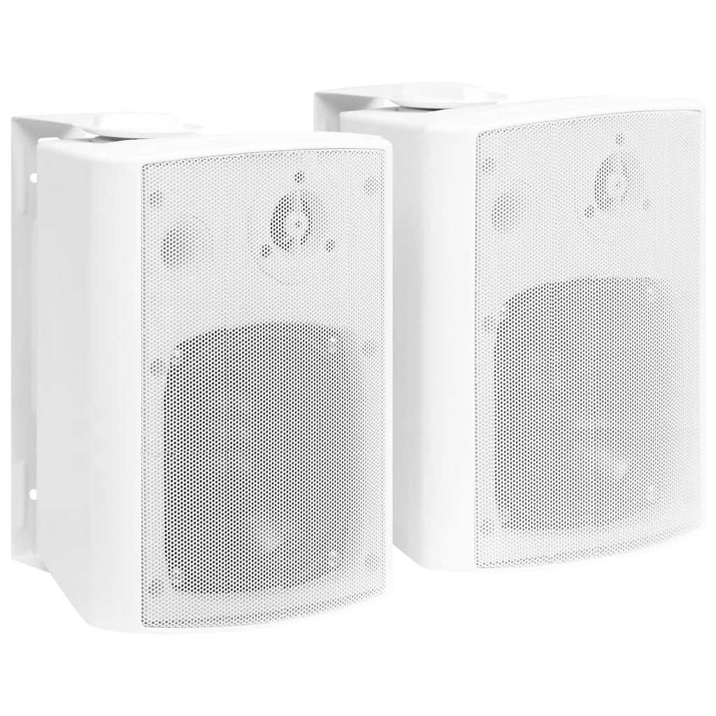 Vetonek Altavoces estéreo de pared 2 uds blanco interior exterior 100 W