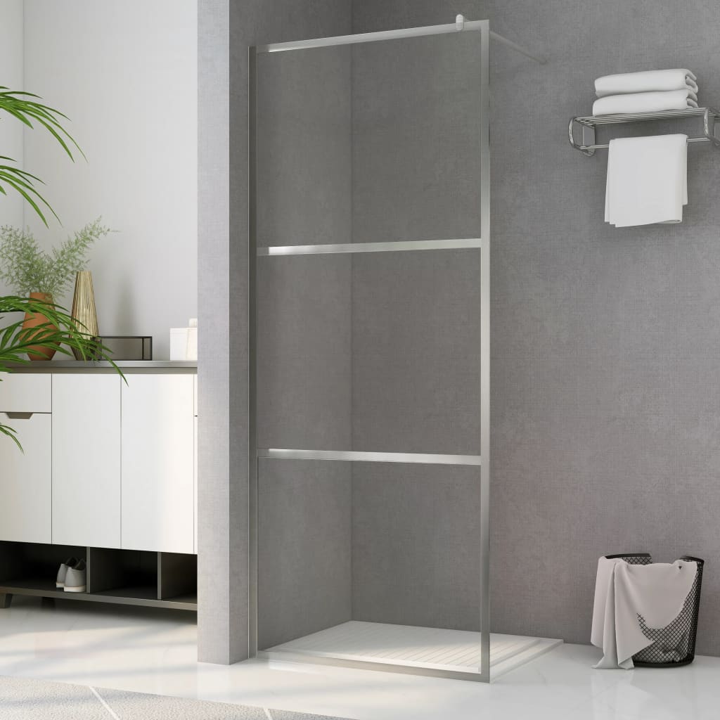 Mampara de ducha accesible vidrio ESG claro 115x195 cm vidaXL