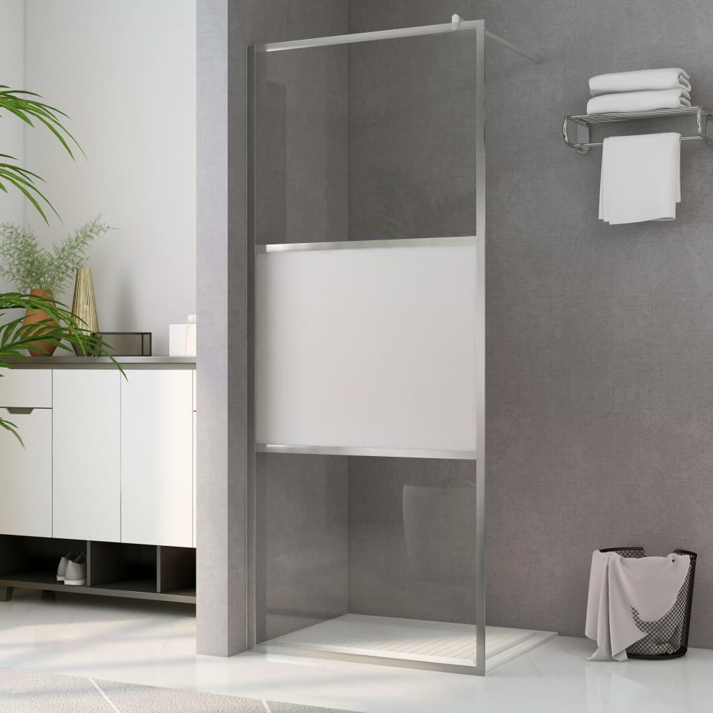 Vetonek Mampara ducha accesible vidrio ESG medio esmerilado 100x195 cm