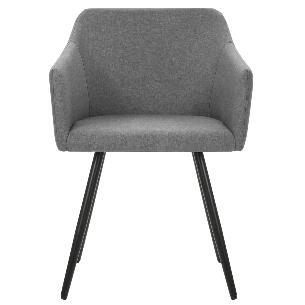 Rotating dining chairs 2 units clear gray fabric