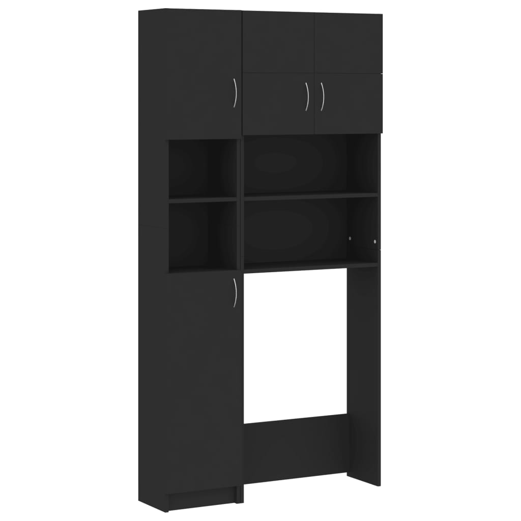 Mueble para lavadora madera de ingeniería negro vidaXL