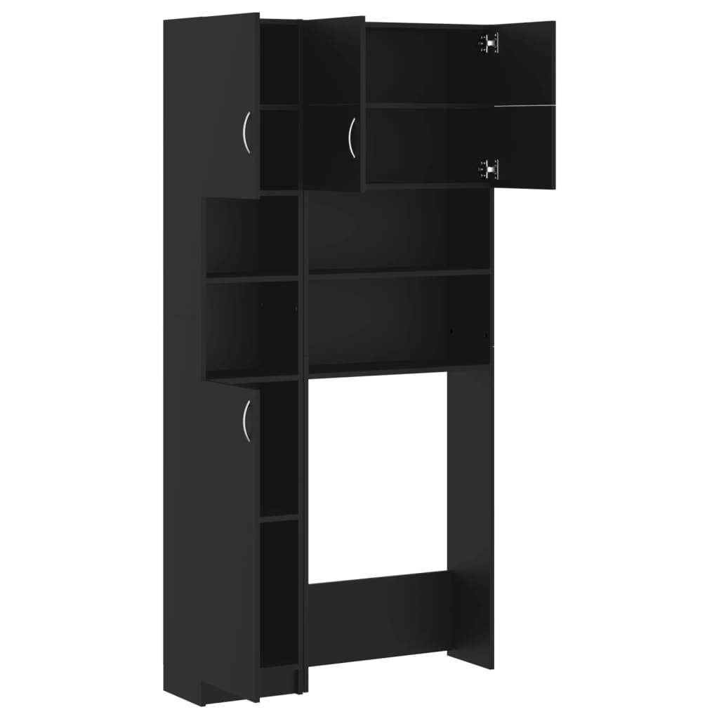 Mueble para lavadora madera de ingeniería negro vidaXL