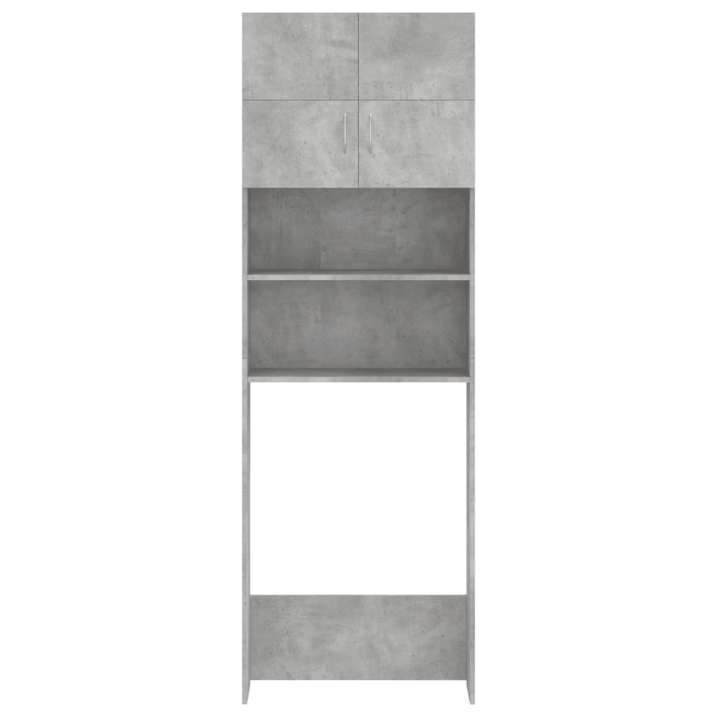 Mueble para lavadora madera de ingeniería gris hormigón vidaXL