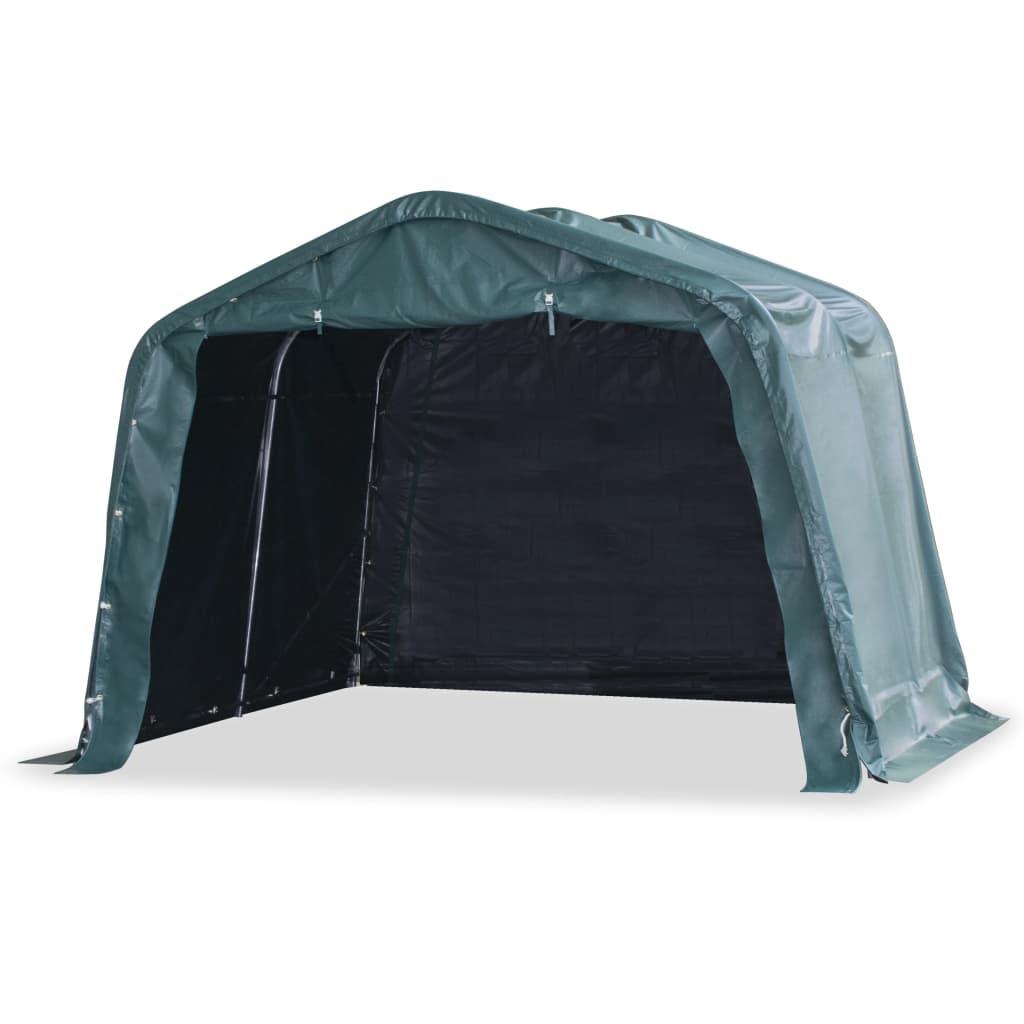 Vetonek Carpa para ganado desmontable PVC verde oscuro 550g/m² 3,3x3,2m