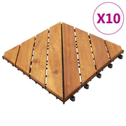 Vetonek Terrace tiles 10 pcs solid acacia wood 30x30 cm