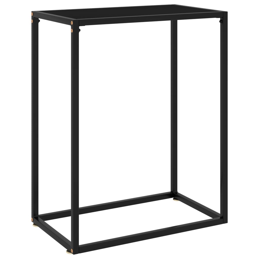 Vetonek Mesa consola vidrio templado negro 60x35x75 cm