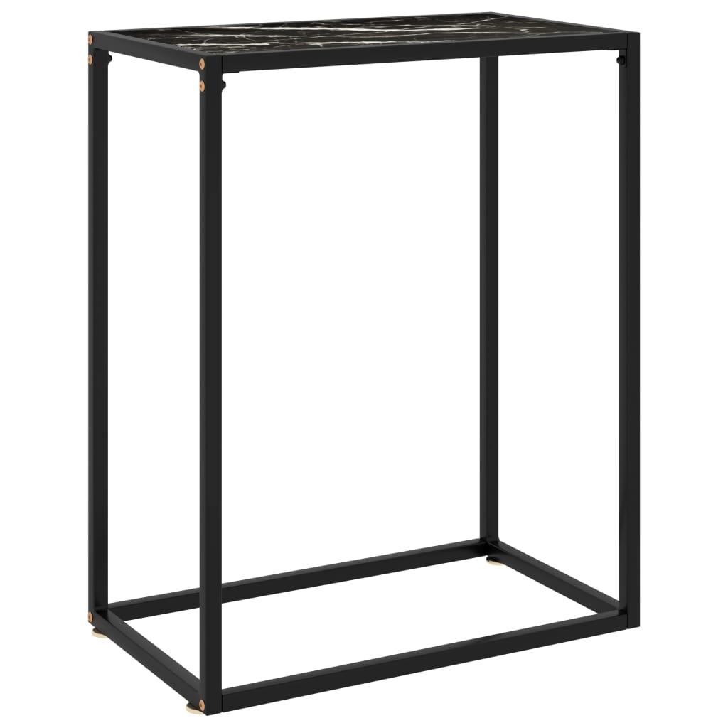 Vetonek Mesa consola vidrio templado negro 60x35x75 cm