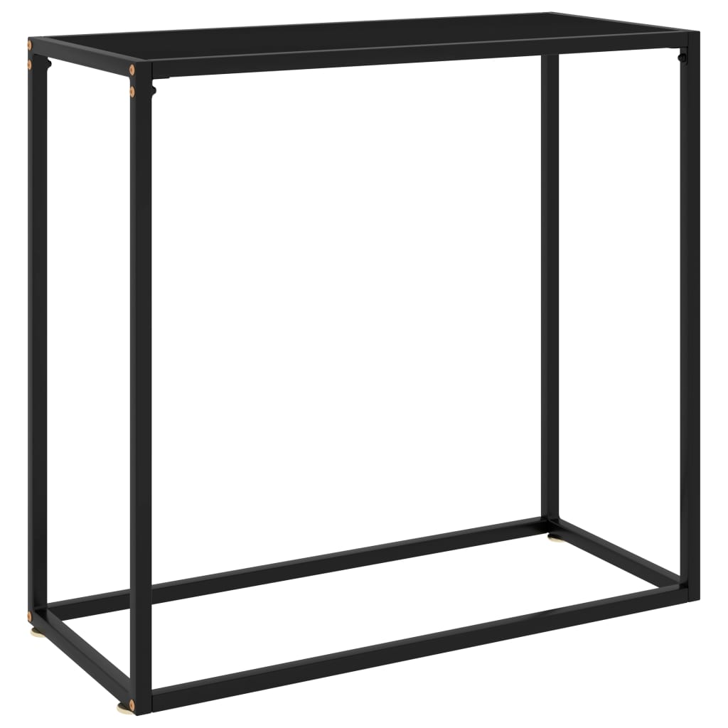 Vetonek Mesa consola vidrio templado negro 80x35x75 cm