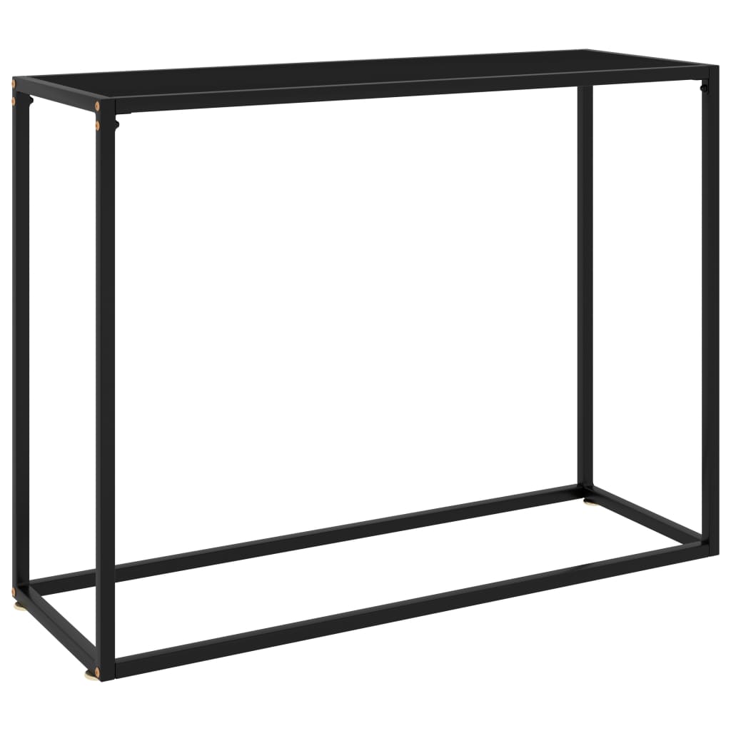 Vetonek Mesa consola vidrio templado negro 100x35x75 cm