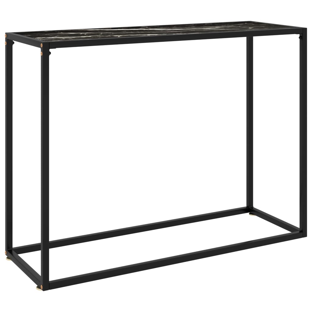 Vetonek Mesa consola vidrio templado negro 100x35x75 cm