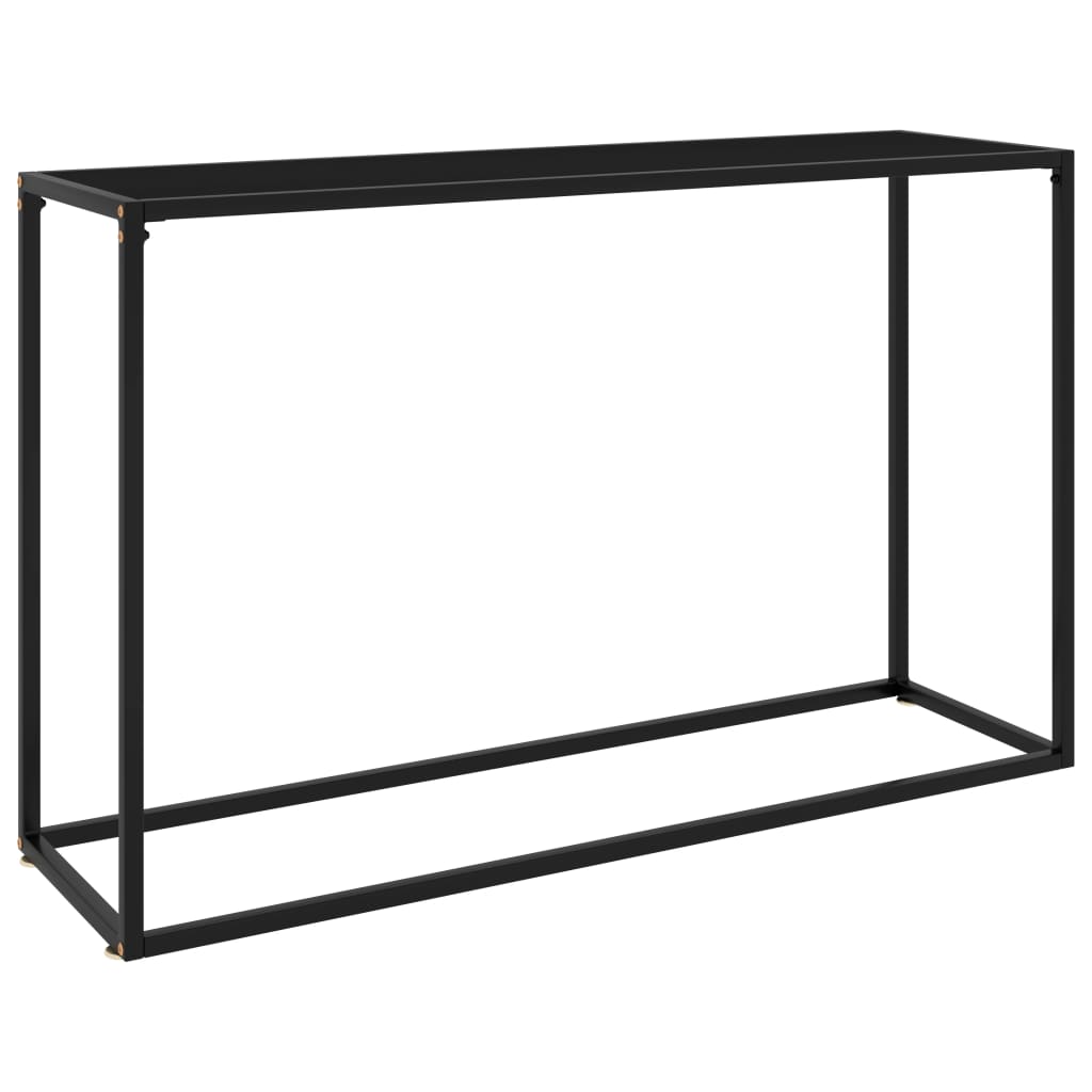 Vetonek Mesa consola vidrio templado negro 120x35x75 cm