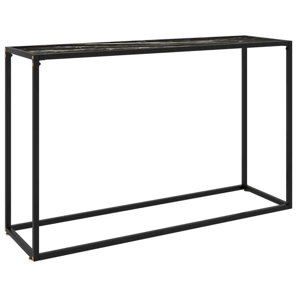 Vetonek Mesa consola vidrio templado negro 120x35x75 cm