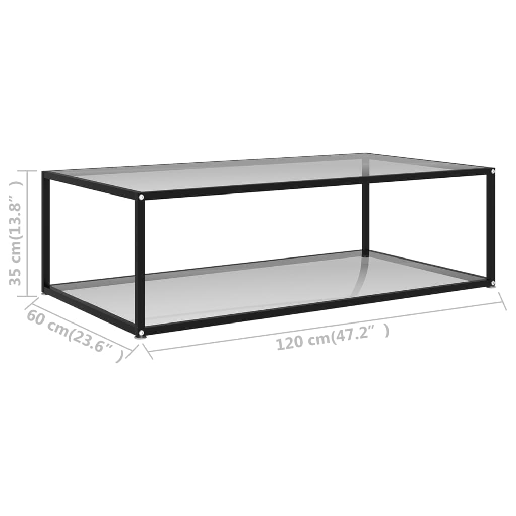 Centre de vidre temperat transparent 120x60x35 cm