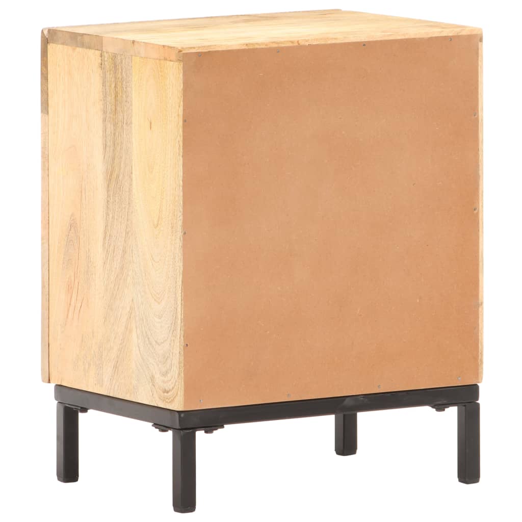 Mesita de noche de madera maciza de mango 40x30x51 cm - Vetonek