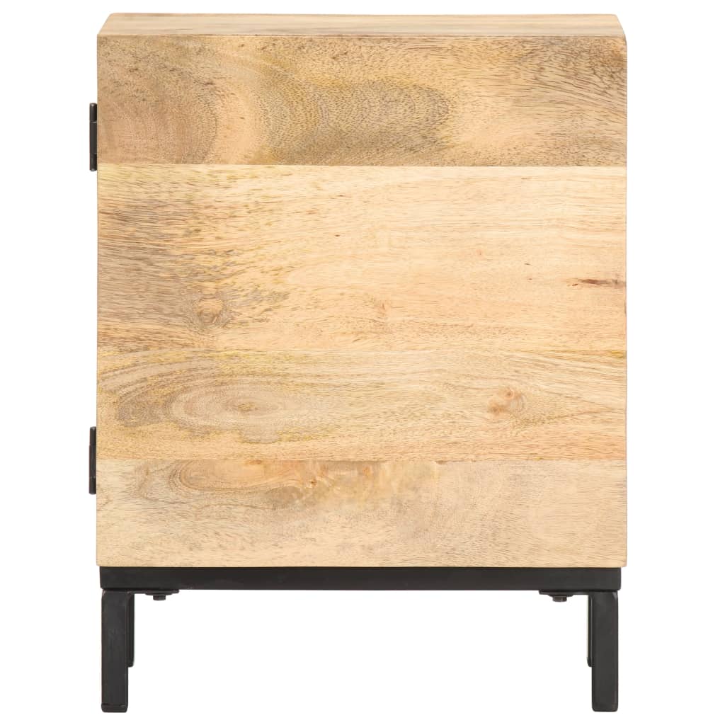 Mesita de noche de madera maciza de mango 40x30x51 cm - Vetonek