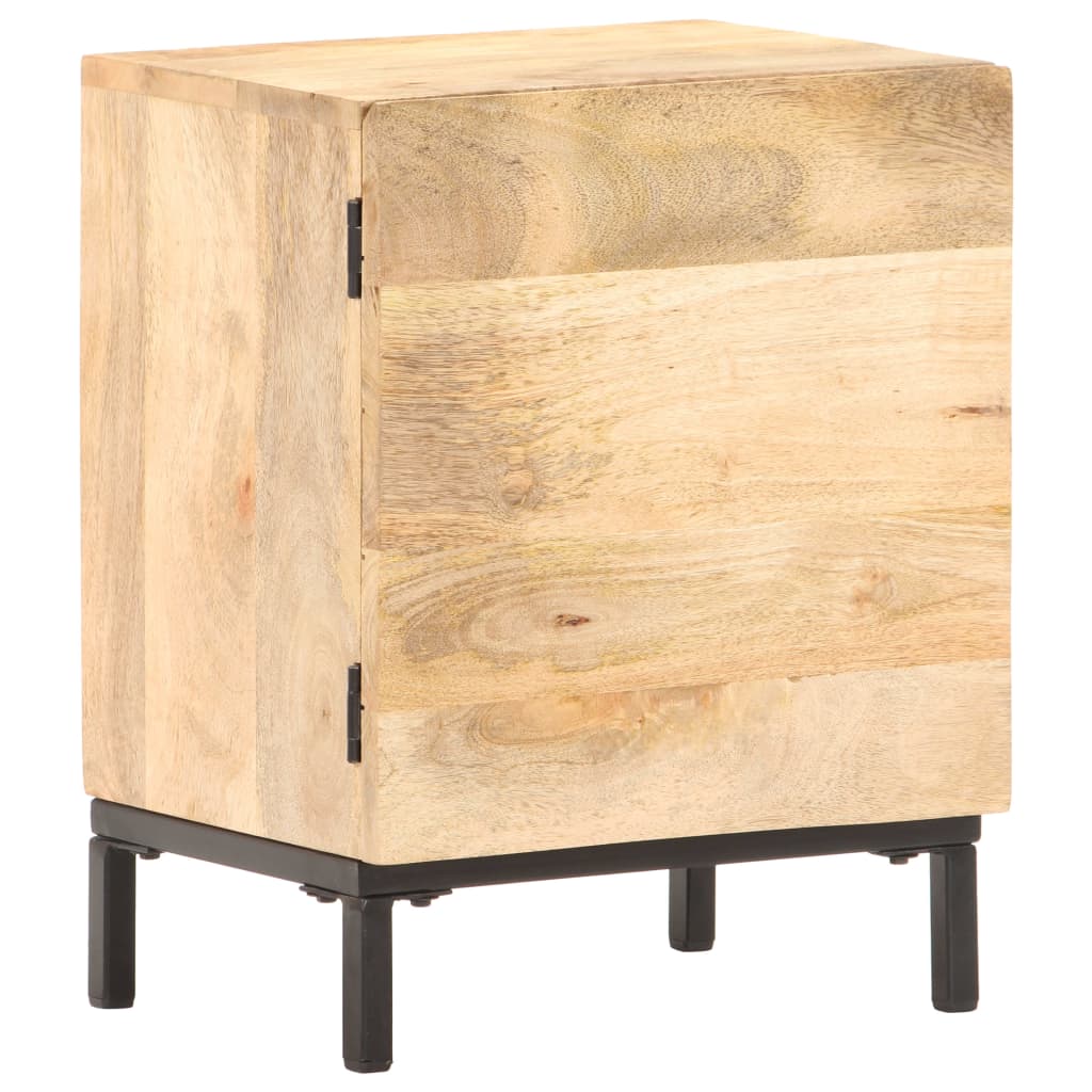 Vetonek Mesita de noche de madera maciza de mango 40x30x51 cm