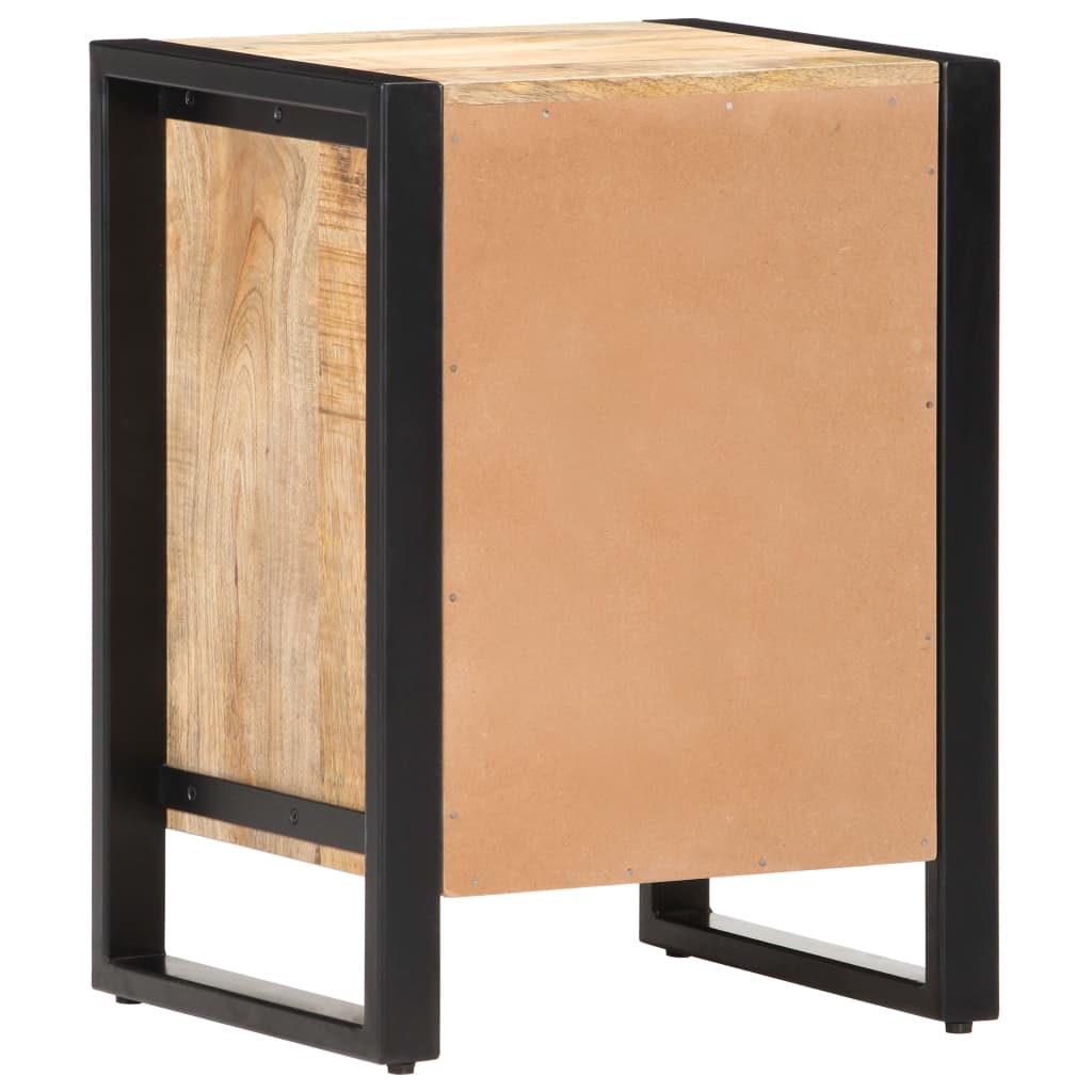 Mesita de noche de madera maciza de mango 40x35x55 cm - Vetonek