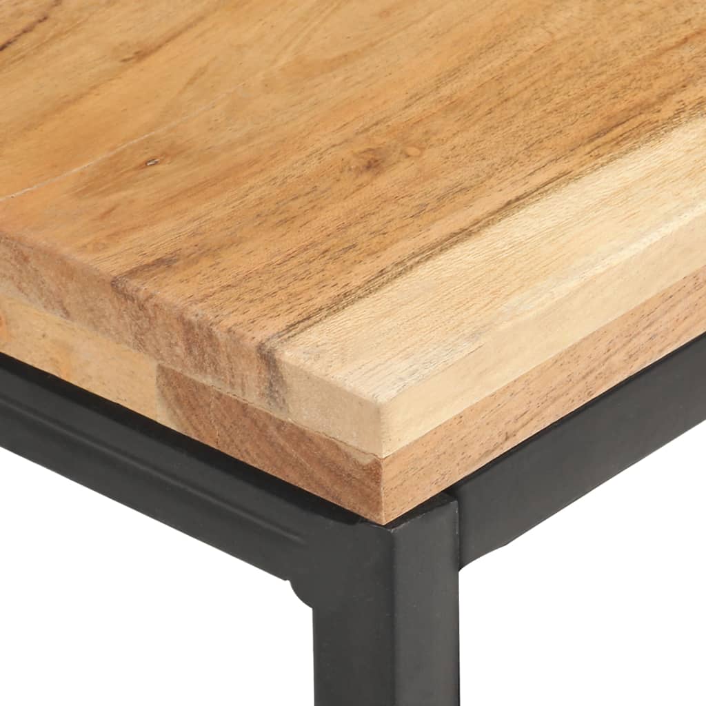 Mesa auxiliar de madera maciza de acacia 40x40x35 cm - Vetonek