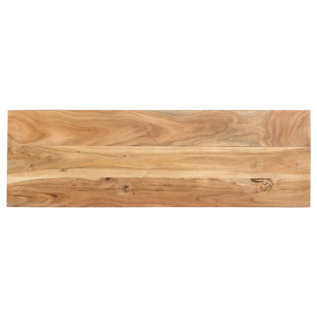 Mesa consola de madera maciza de acacia 110x35x75 cm