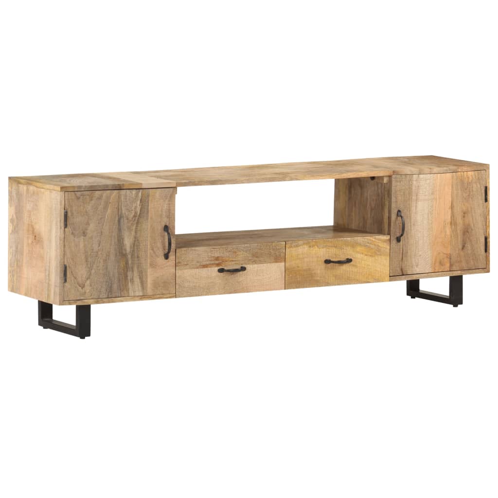 Vetonek Mueble para la TV de madera maciza de mango 160x30x45 cm