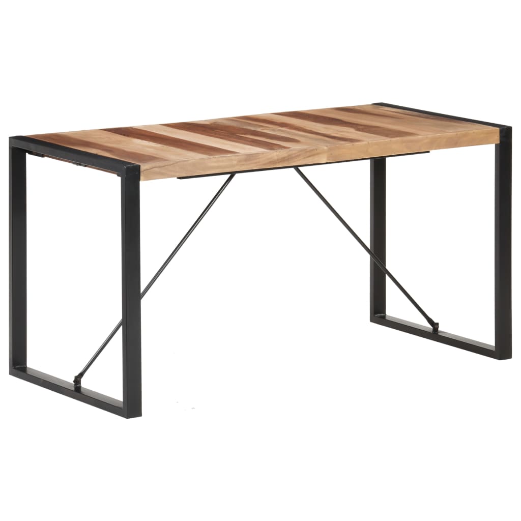 Vetonek Mesa de comedor madera maciza 140x70x75 cm