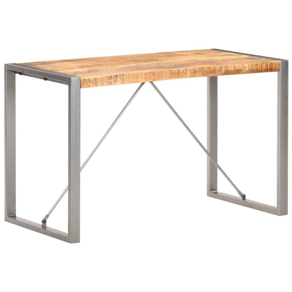 Vetonek Mesa de comedor madera maciza de mango rugosa 120x60x75 cm