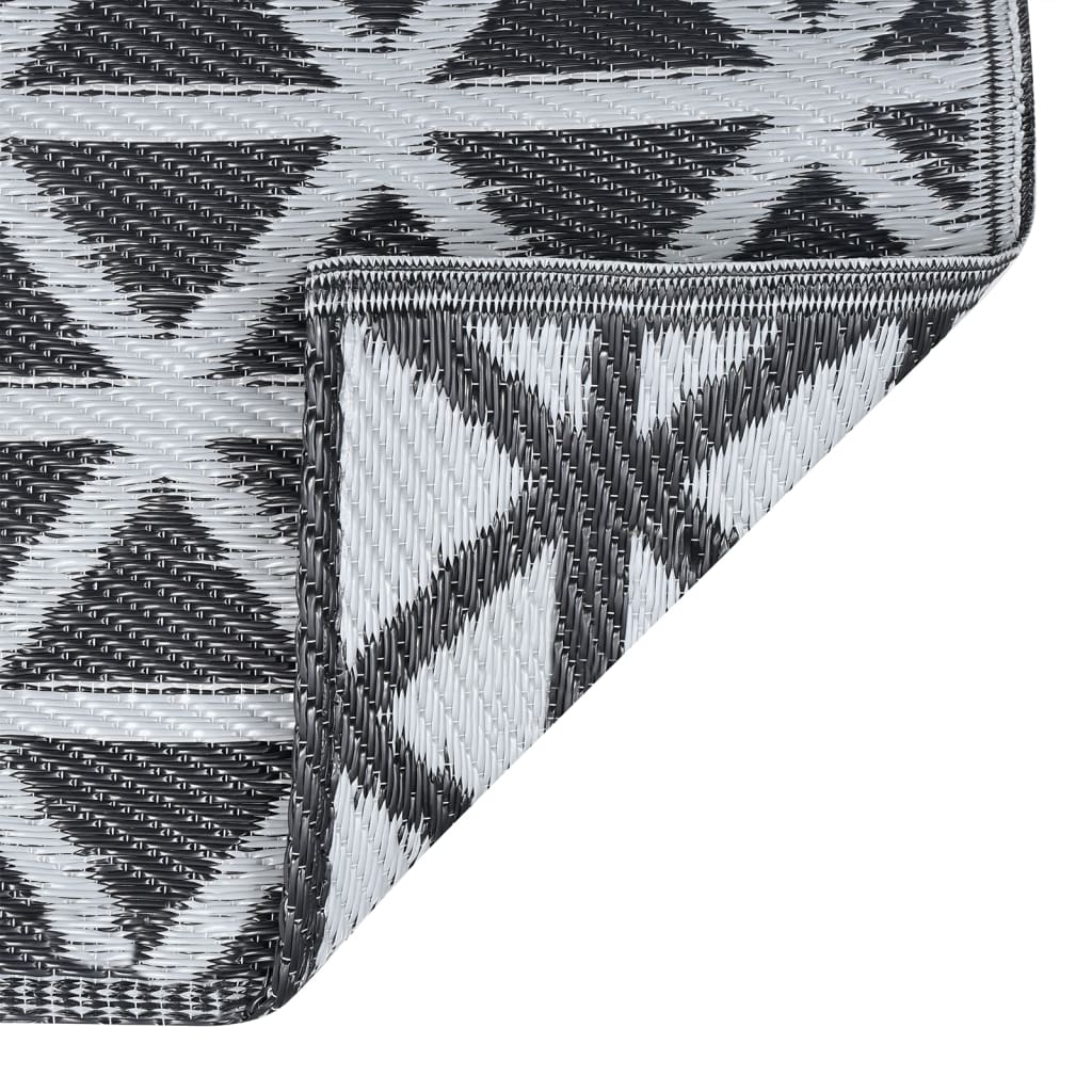 Alfombra exterior arakil negro 160x230 cm pp v4153 Vetonek