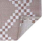 Alfombra exterior arakil marrón 160x230 cm pp v4313 - Vetonek