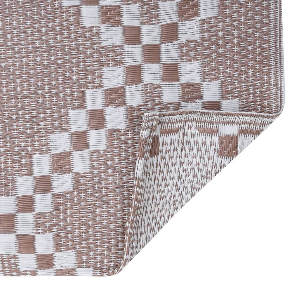 Alfombra exterior arakil marrón 160x230 cm pp v4313 - Vetonek