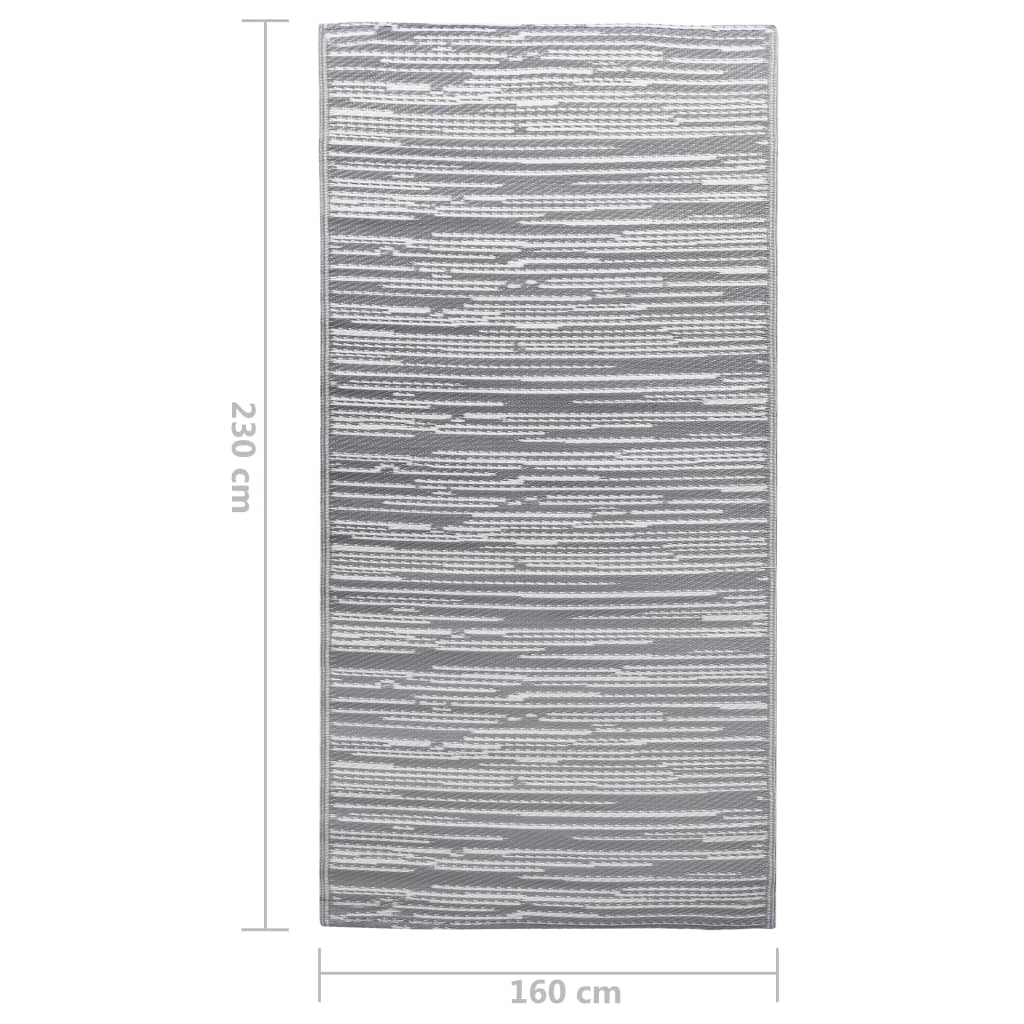 Alfombra exterior arakil pp gris 160x230 cm v4351 Vetonek