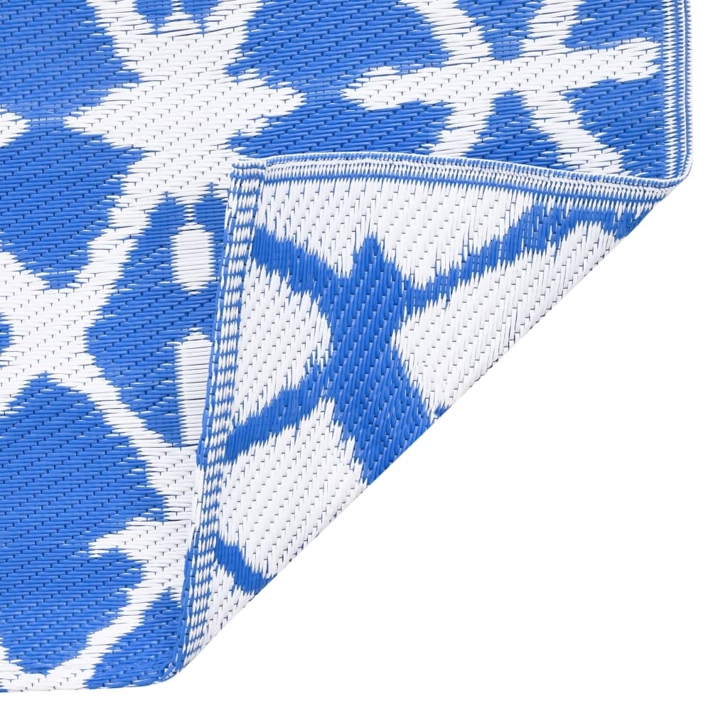Alfombra exterior arakil azul y blanco 160x230 cm pp v4436 - Vetonek
