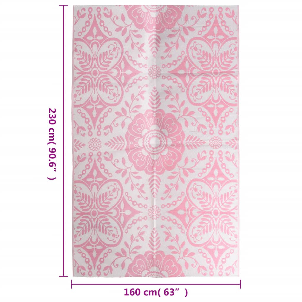 ARAKIL PP tapis d'extérieur rose 160x230 cm V4559 Vetonek