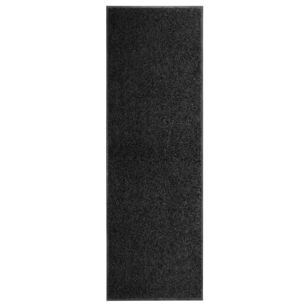 Vetonek Felpudo lavable negro 60x180 cm