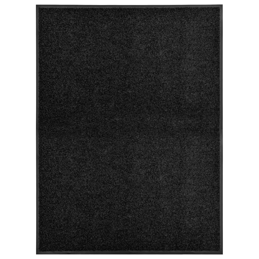 Vetonek Felpudo lavable negro 90x120 cm