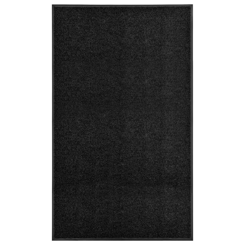 Vetonek Felpudo lavable negro 90x150 cm