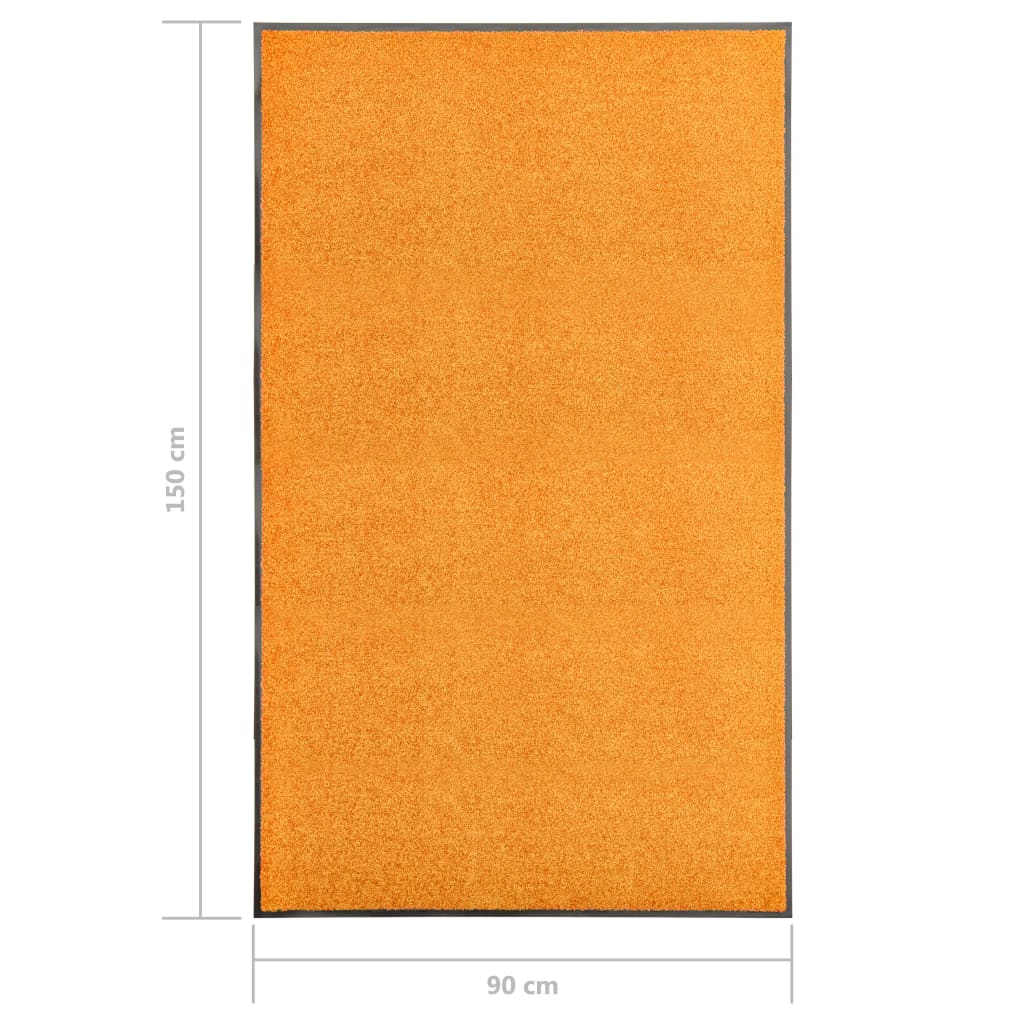 Felpudo lavable naranja 90x150 cm