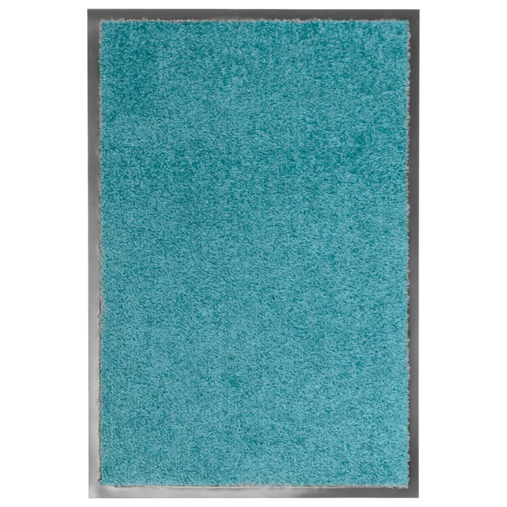 Vetonek Felpudo lavable azul cian 40x60 cm