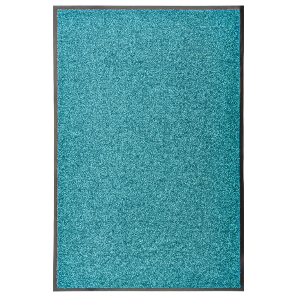 Vetonek Felpudo lavable azul cian 60x90 cm