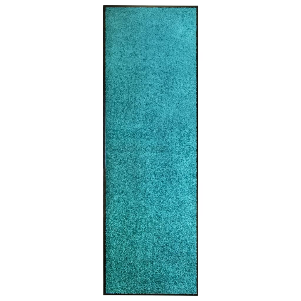 Vetonek Felpudo lavable azul cian 60x180 cm